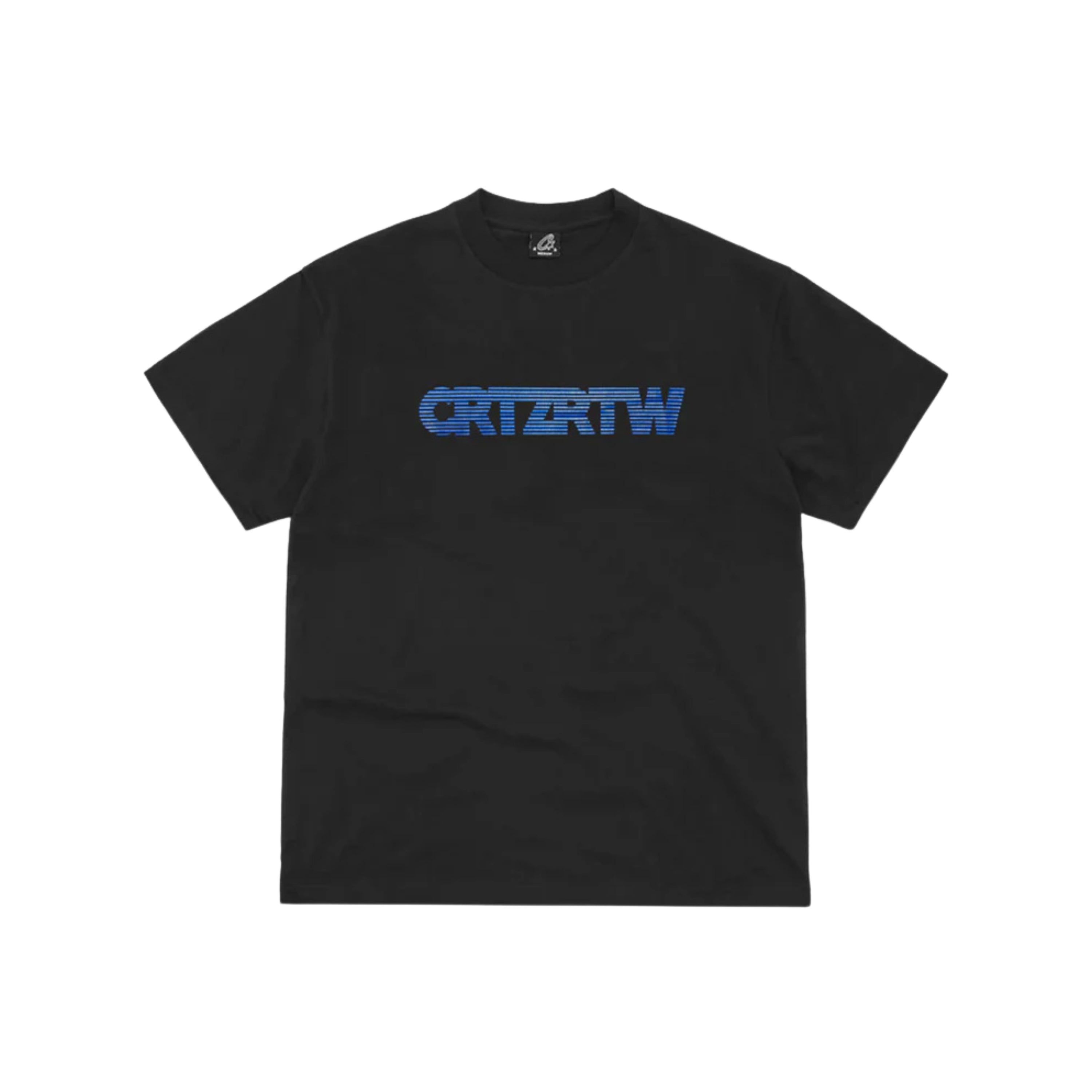 Corteiz RTW Logo Blue Tee Black