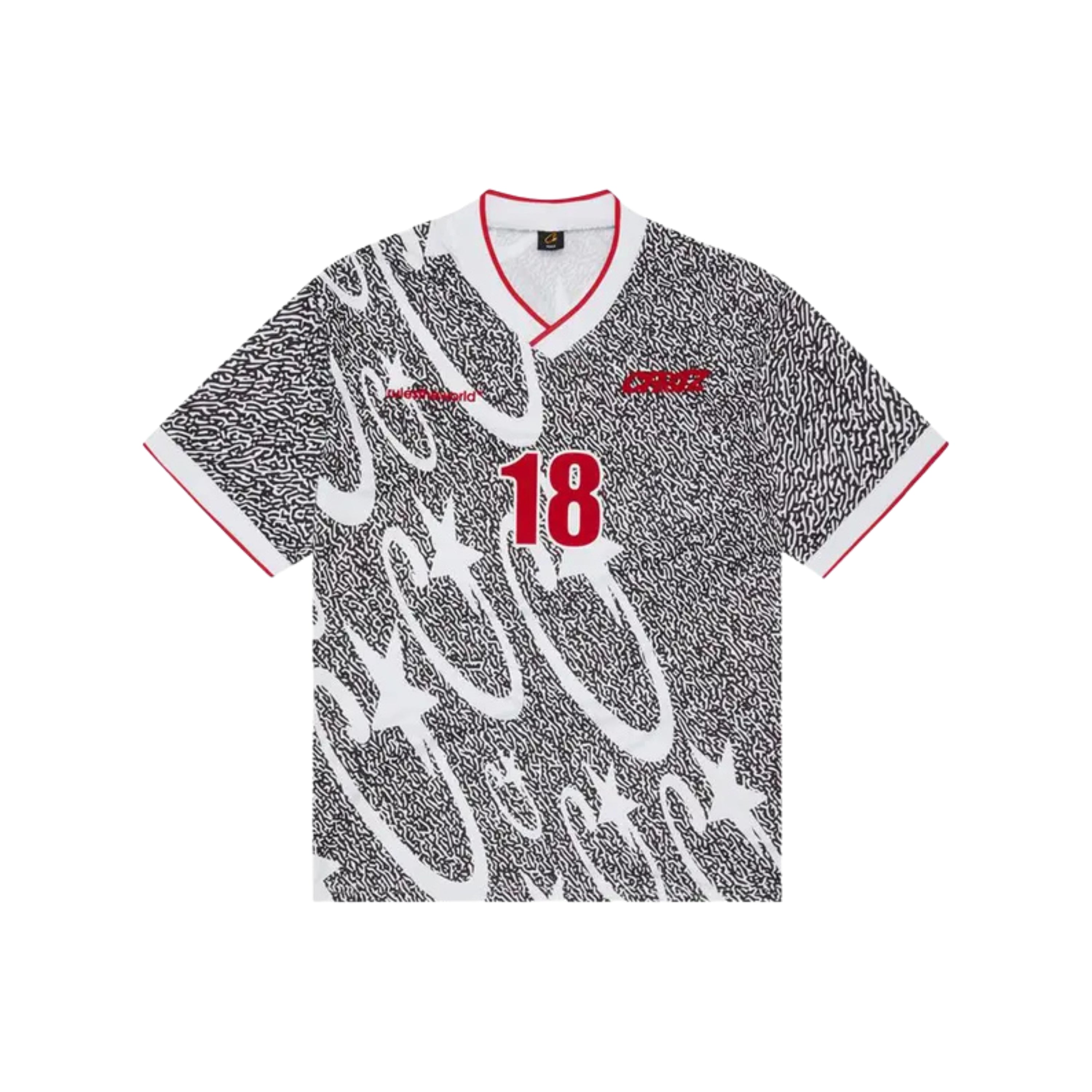 Corteiz Stellations Football Jersey Tee 'White/Black'