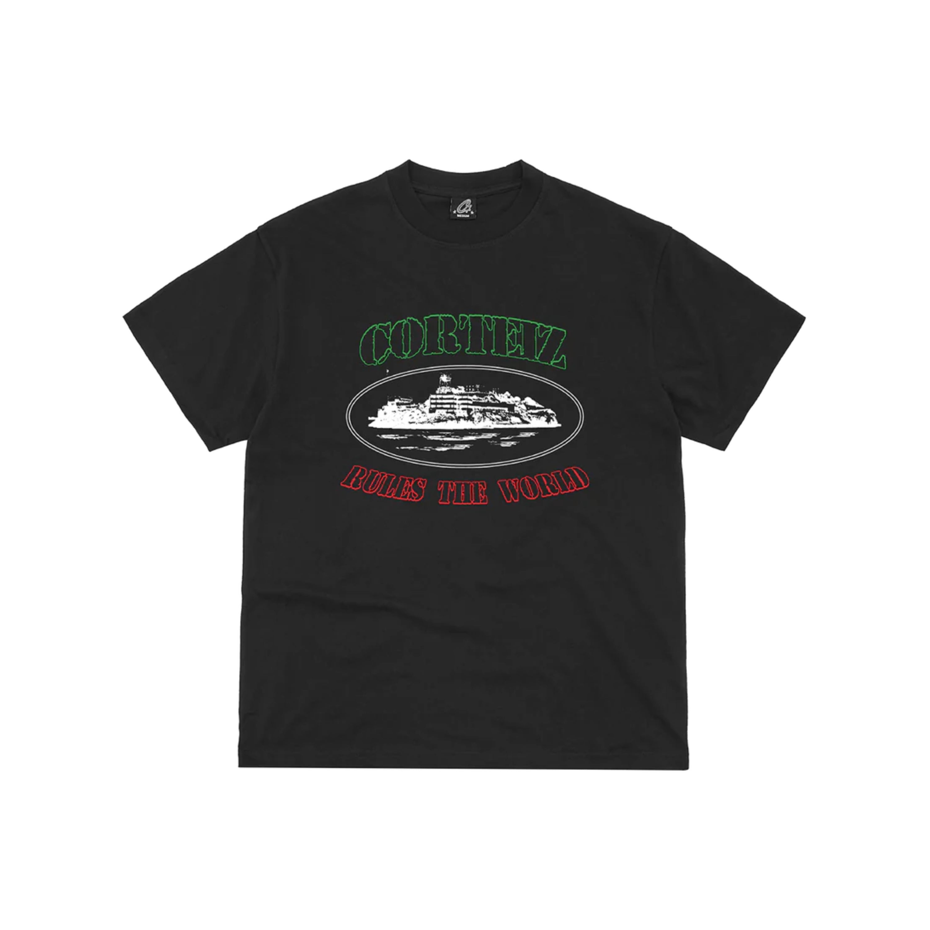 Corteiz OG Alcatraz Italy Tee Black