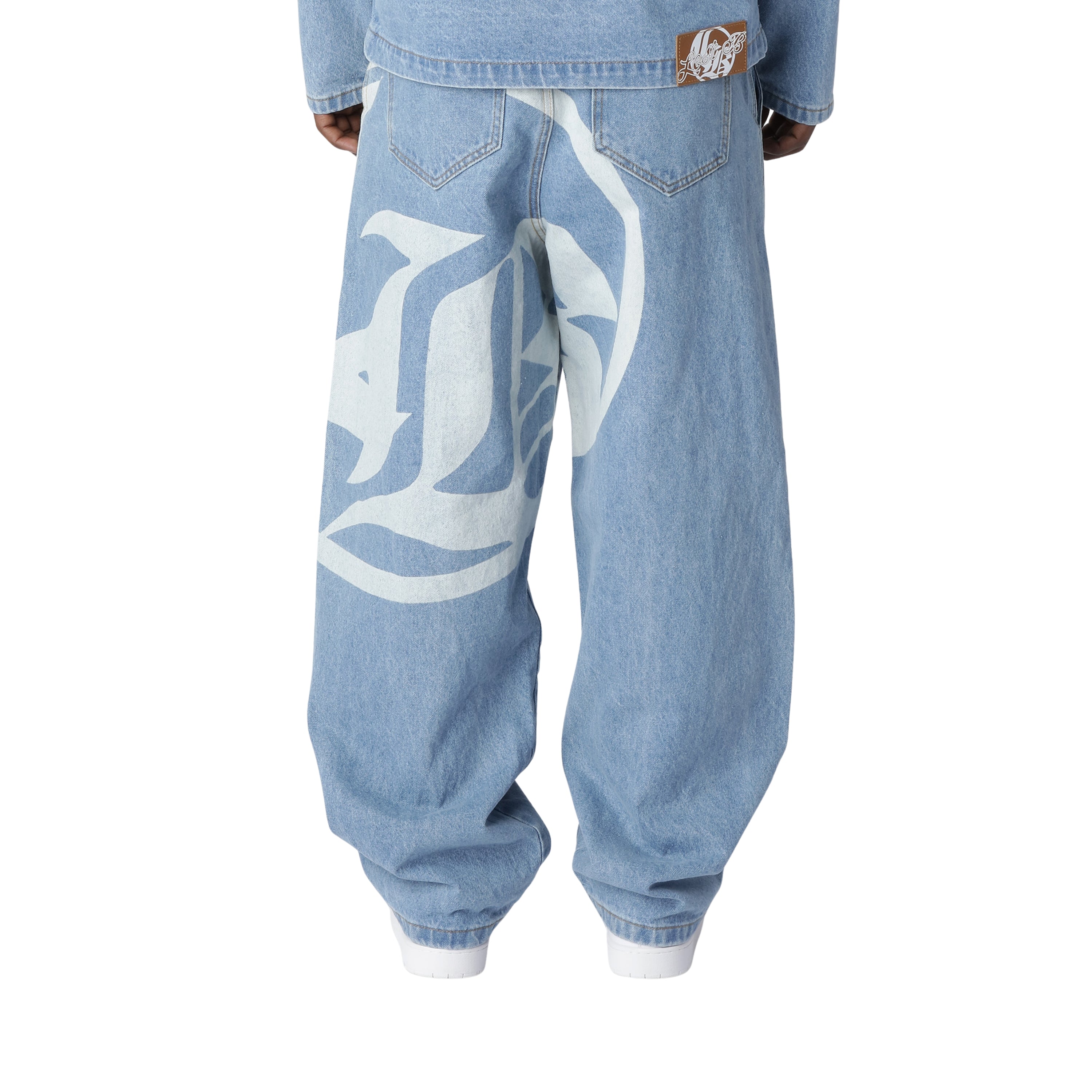 Lost Boys Logo Denim Jeans Light Blue