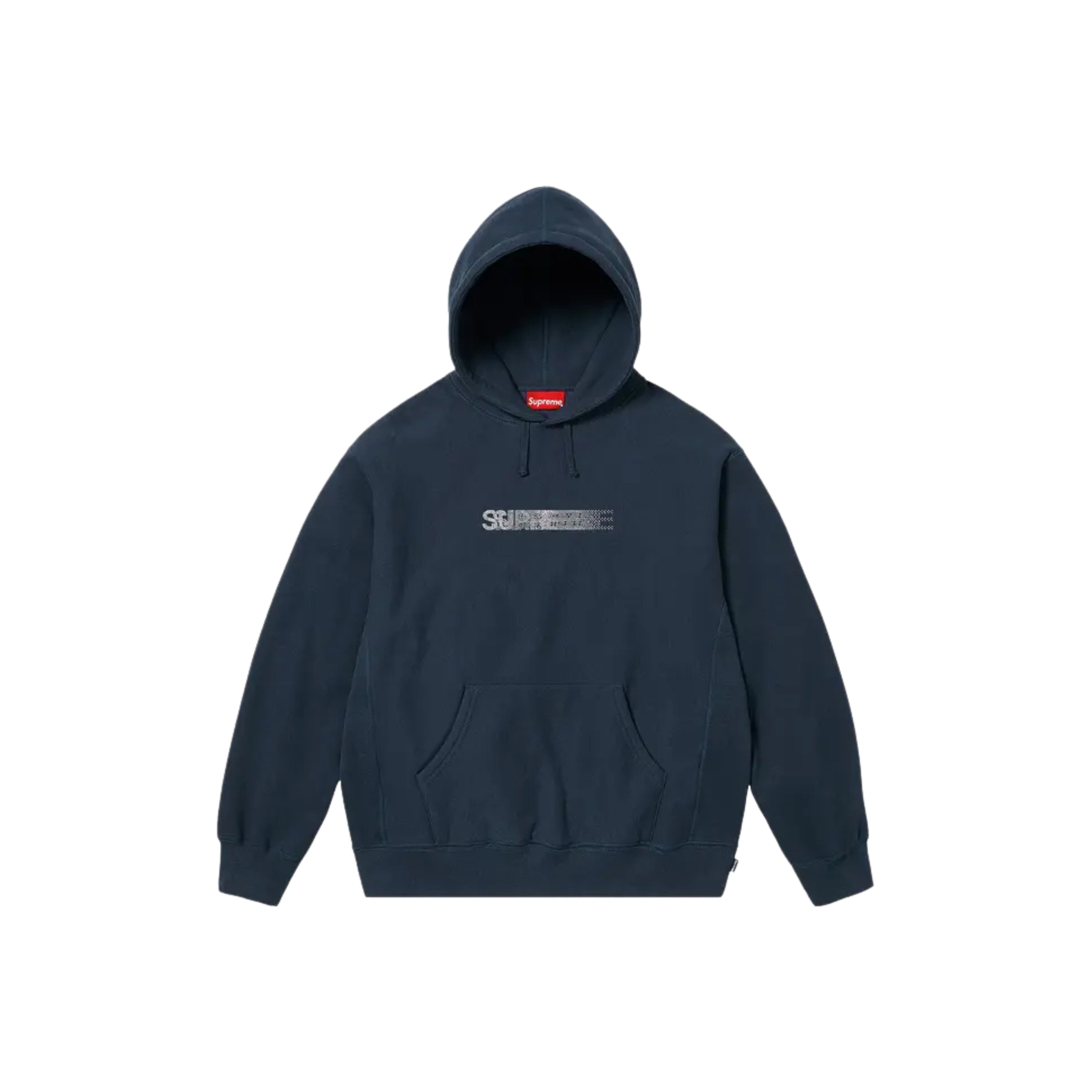 Supreme Swarovski Motion Logo Hoodie Navy