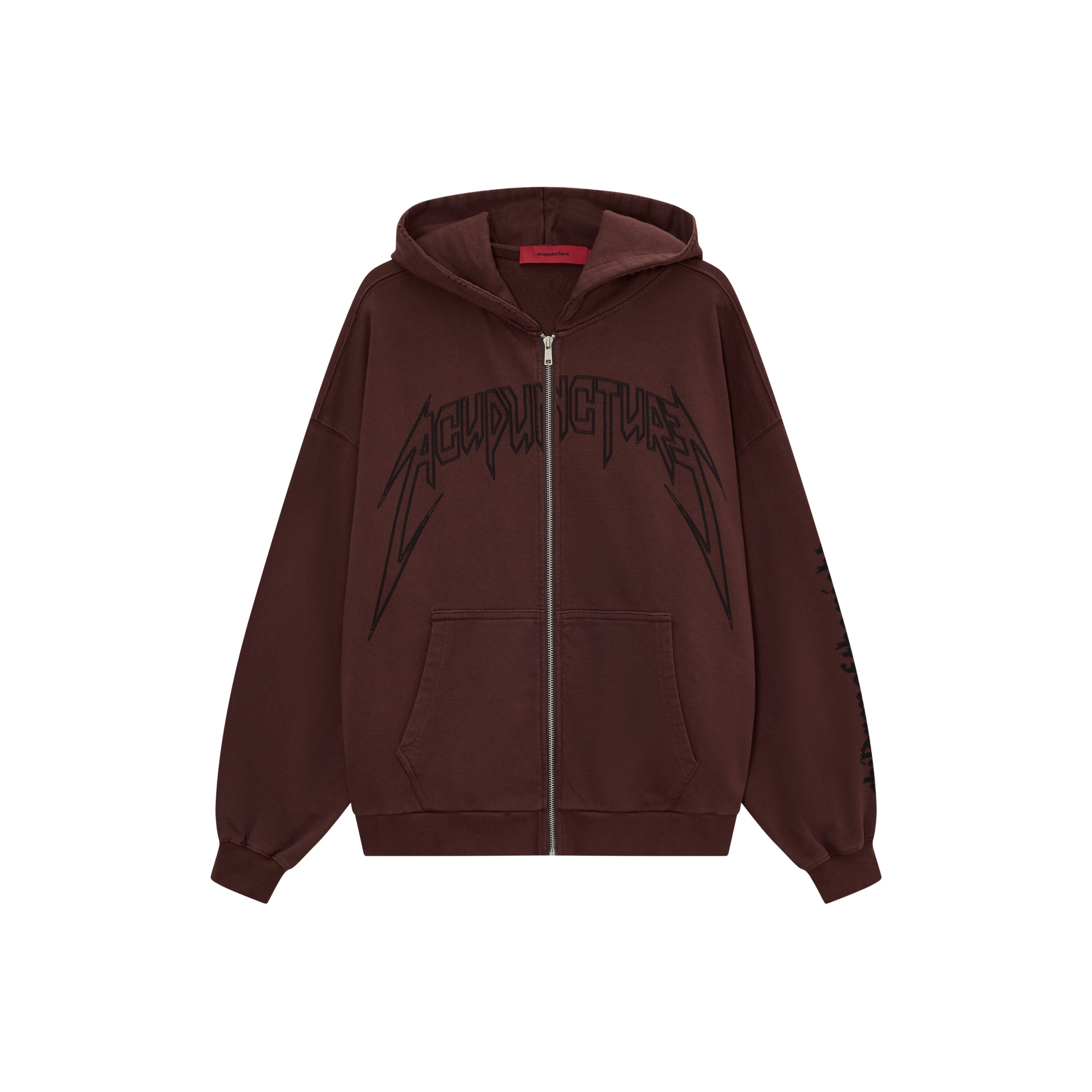 Acupuncture Punker Zip Hoodie Ranch Brown