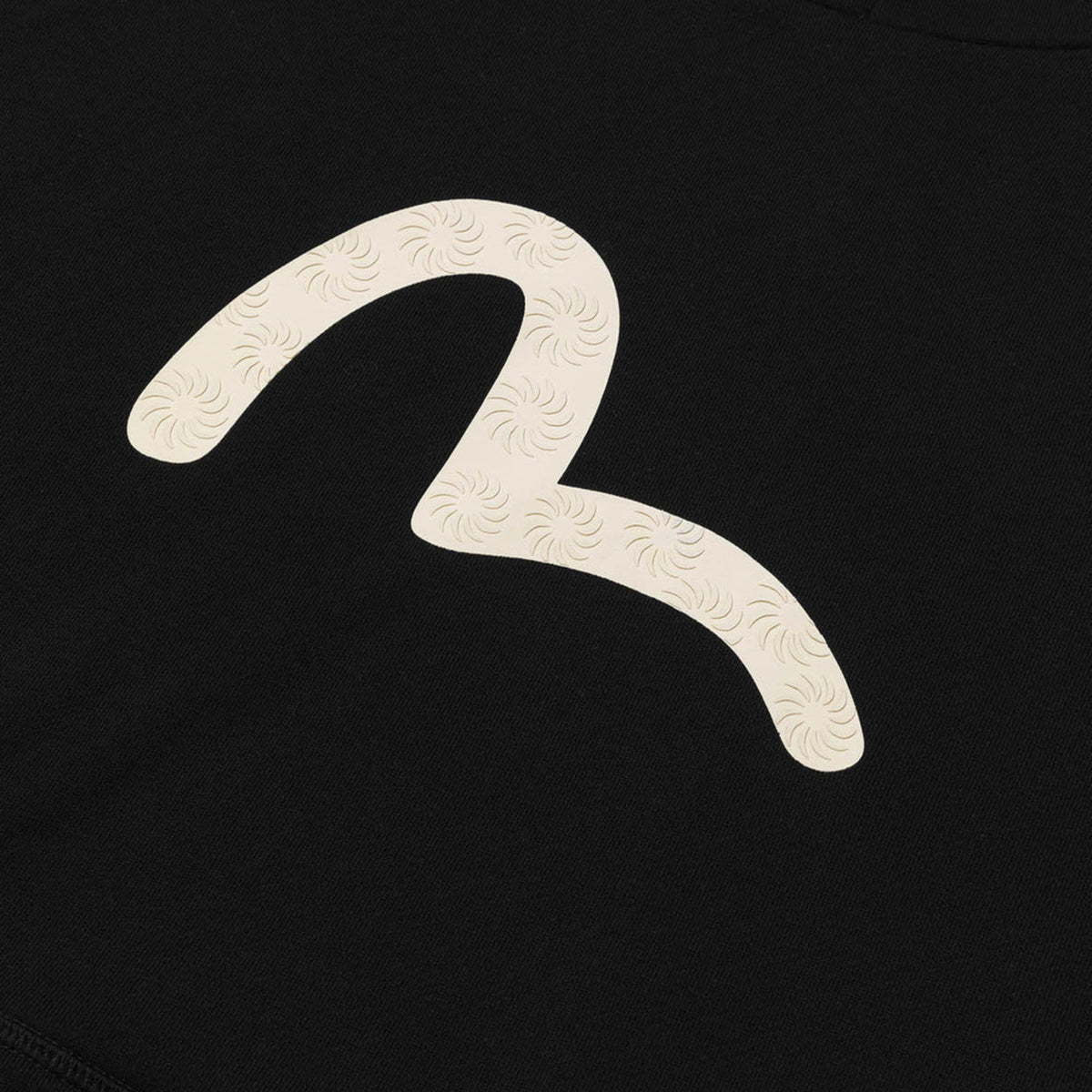 Evisu Seagull Printed Hoodie Black