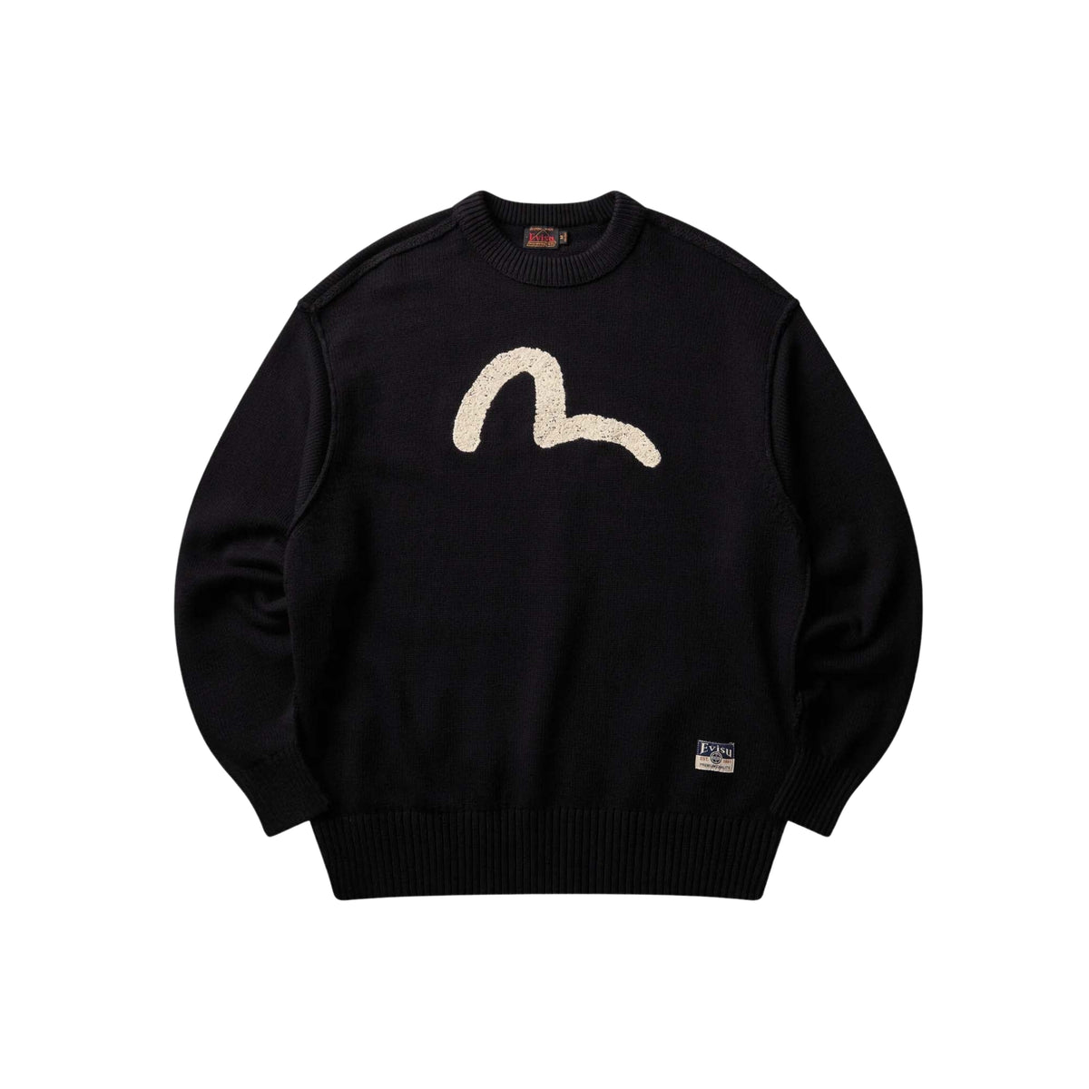 Evisu Premium Seagull Emb. Sweater Black
