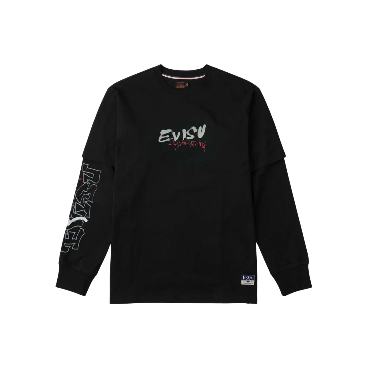 Evisu Fortune Cat Printed Longsleeve Black