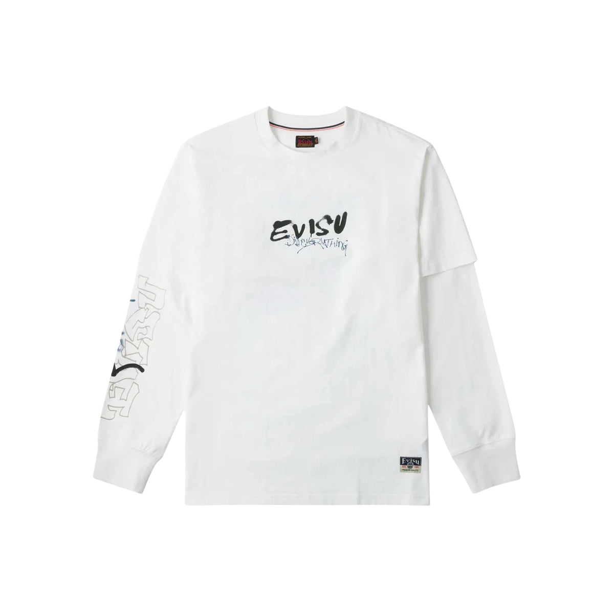 Evisu Fortune Cat Printed Longsleeve White