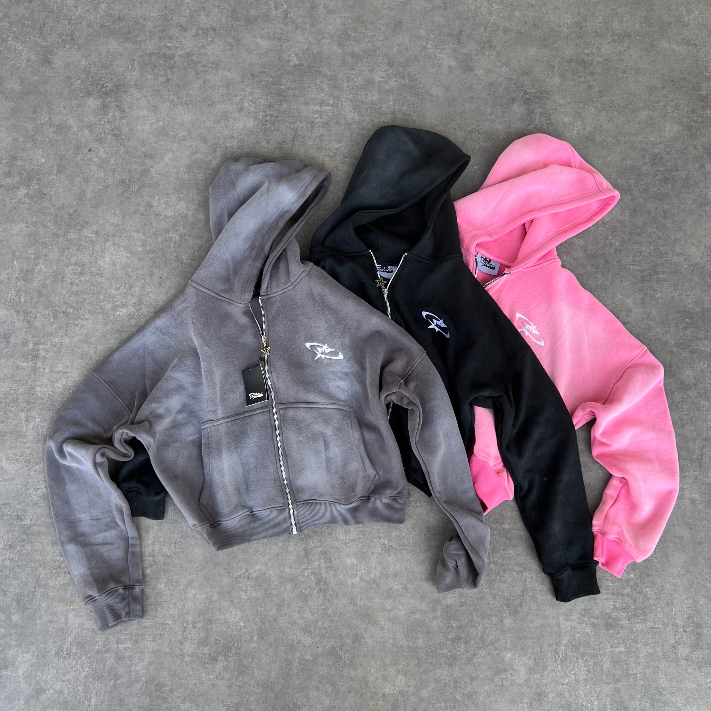 Ytown Market Premium Star Tracksuit Grey
