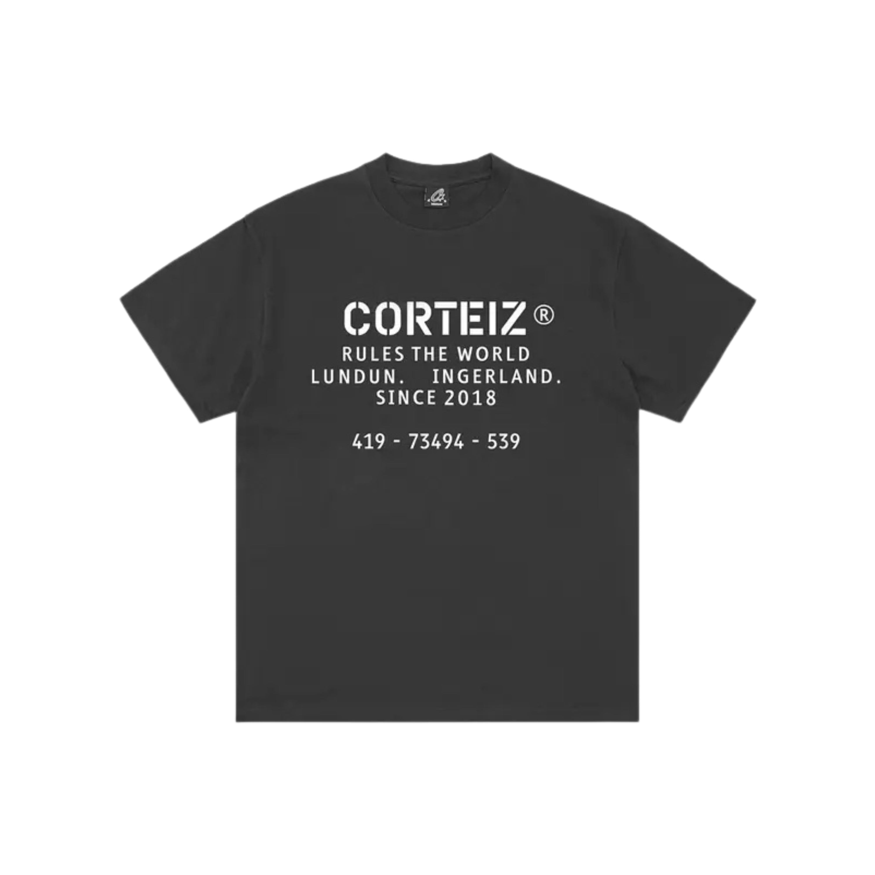 Corteiz Stencil Tee Black