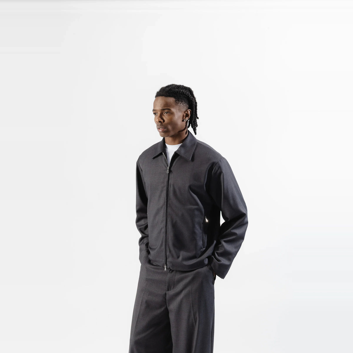 Mood-One Tailored Zip Jacket Grey