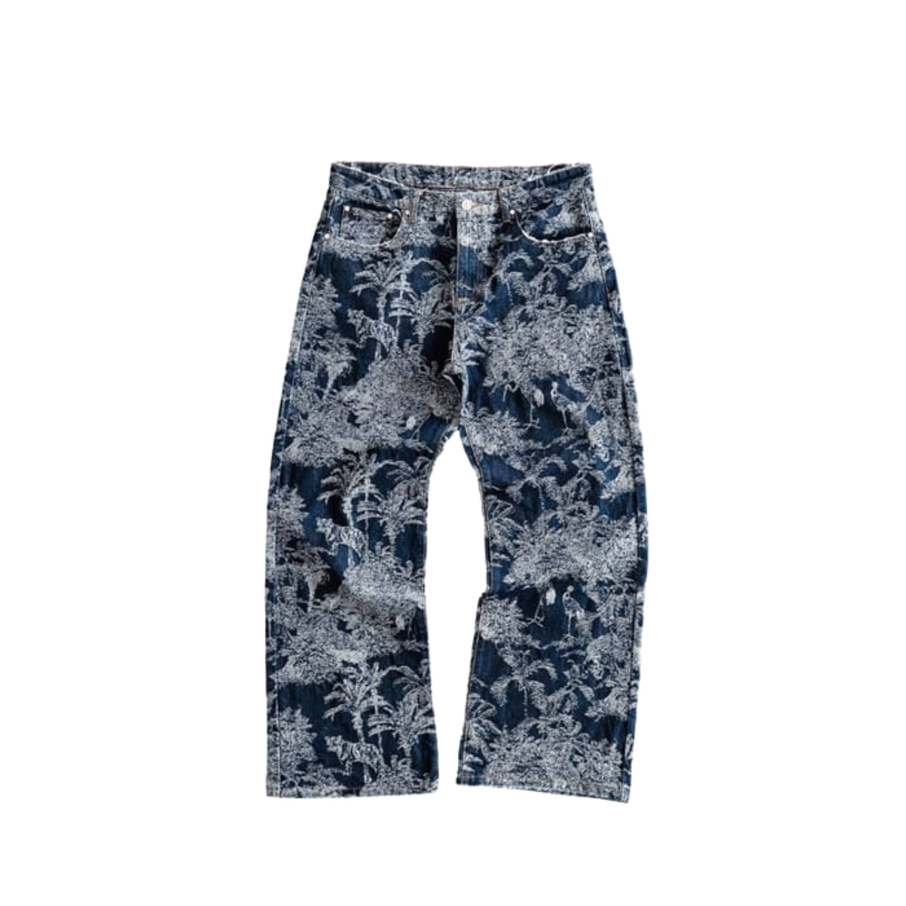 On My Way Jacquard Jeans Deep Blue