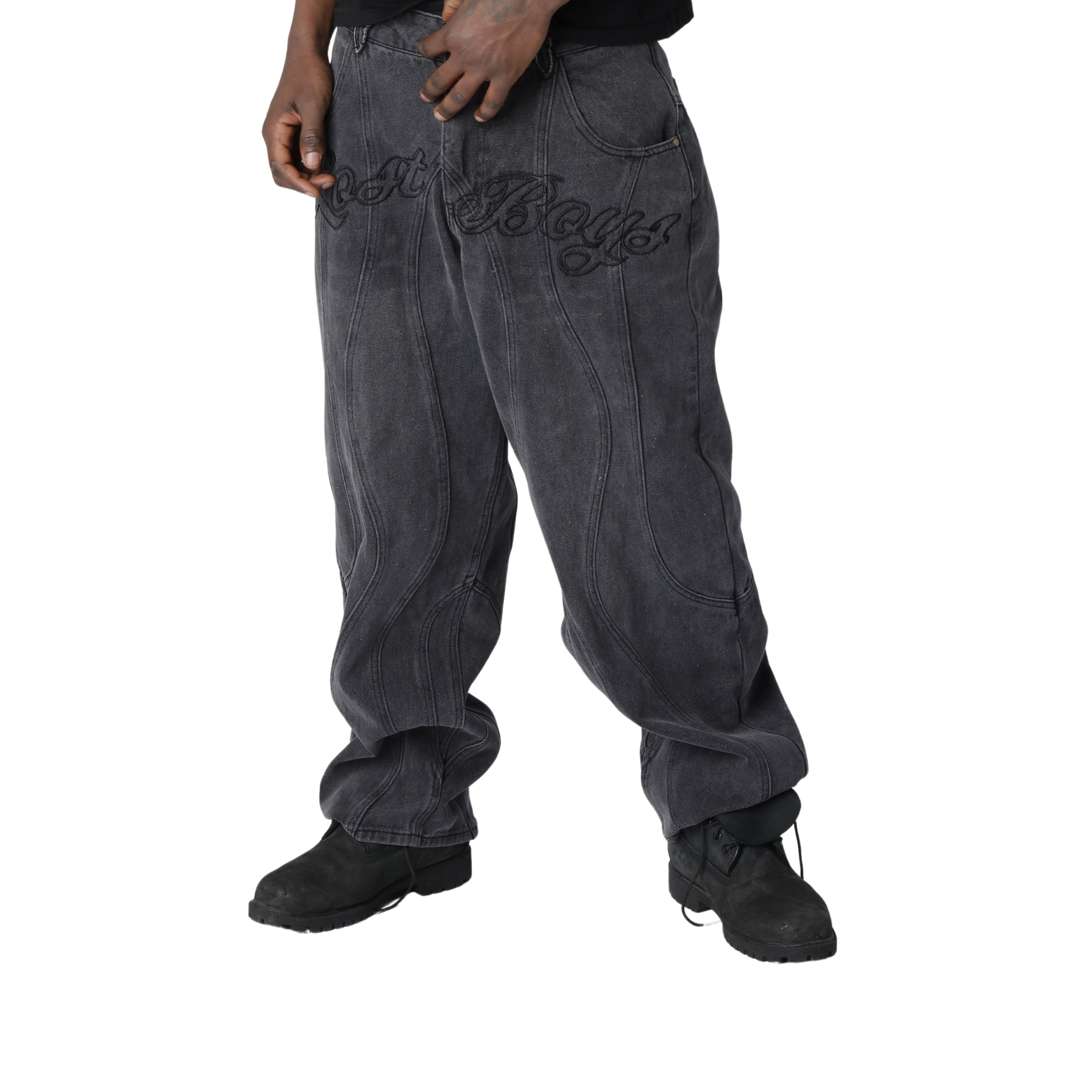 Lost Boys Outerstream Curvy Jeans Stonewashed Black