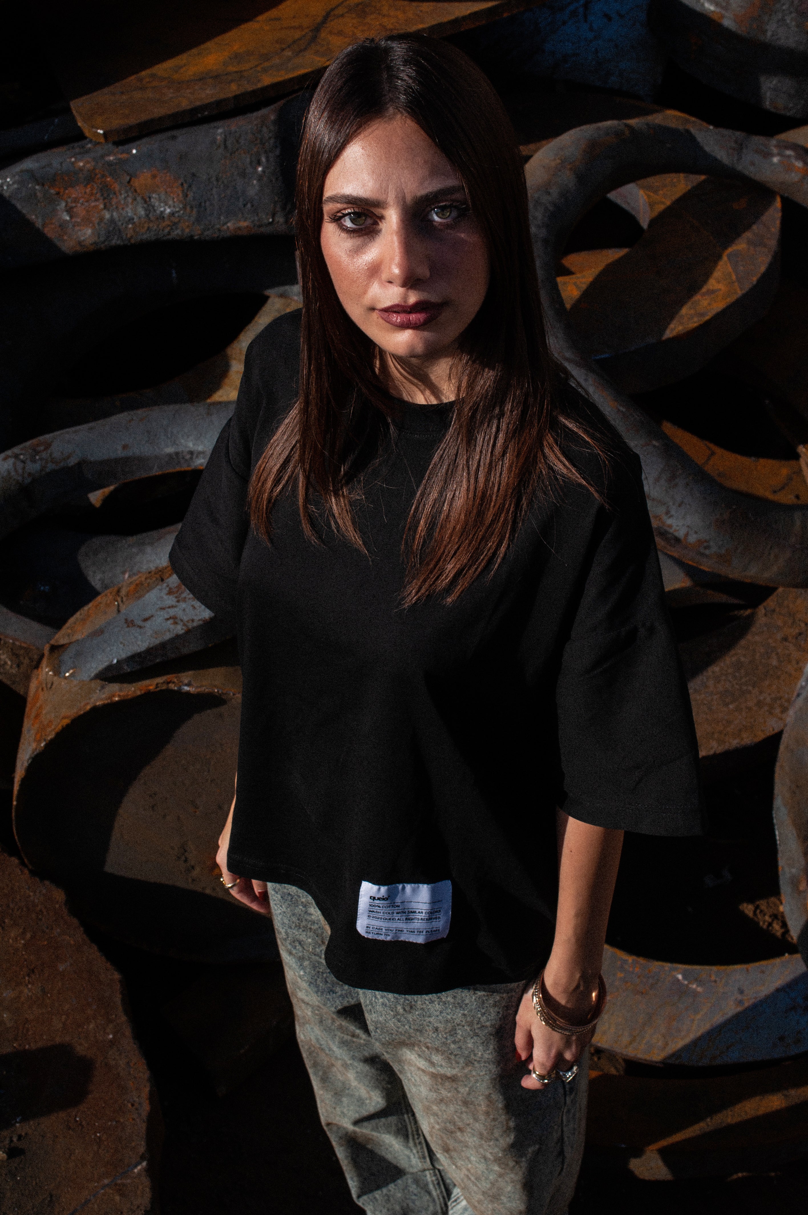 Queio Essential Boxy Tee Black