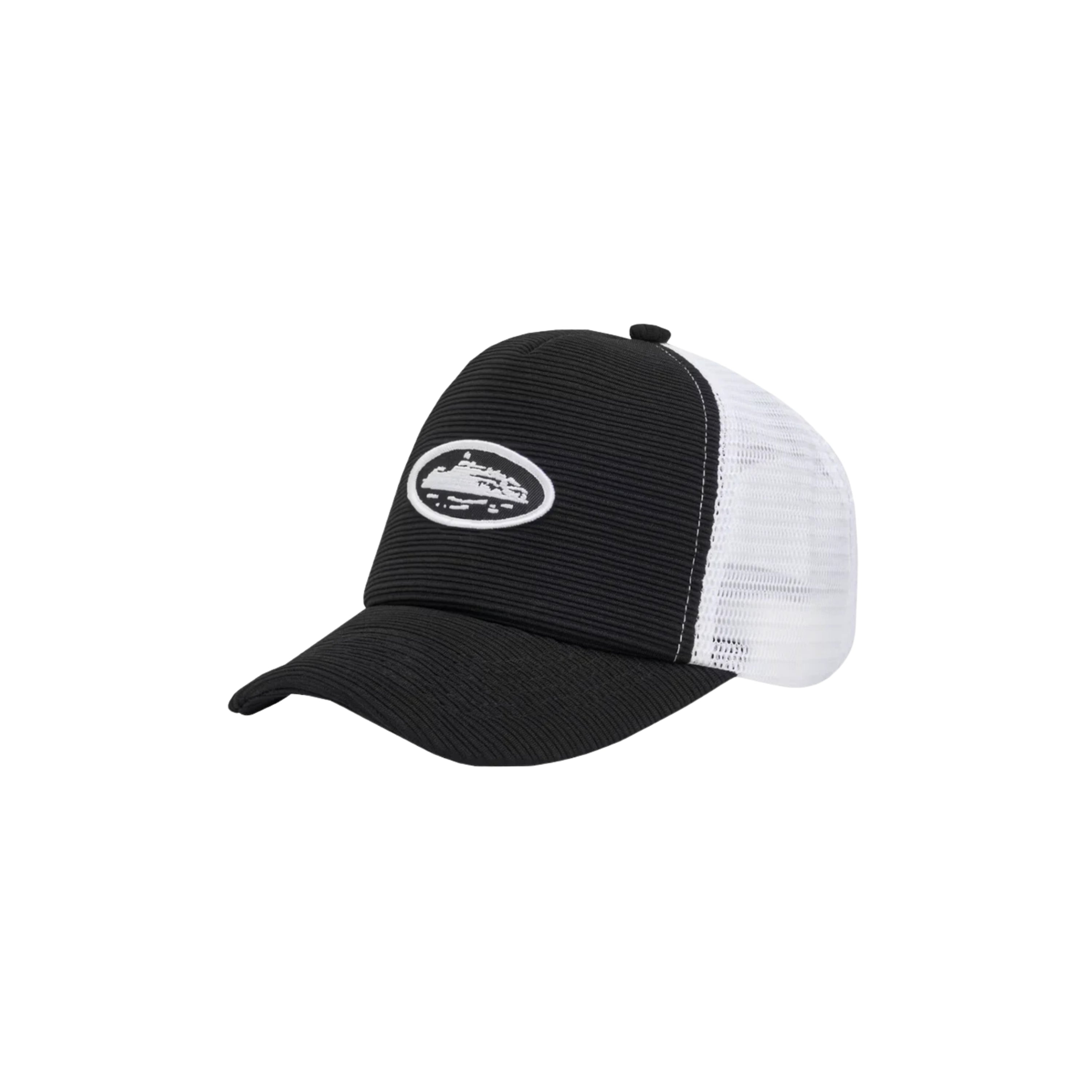 Corteiz Short Peak Trucker Cap Black