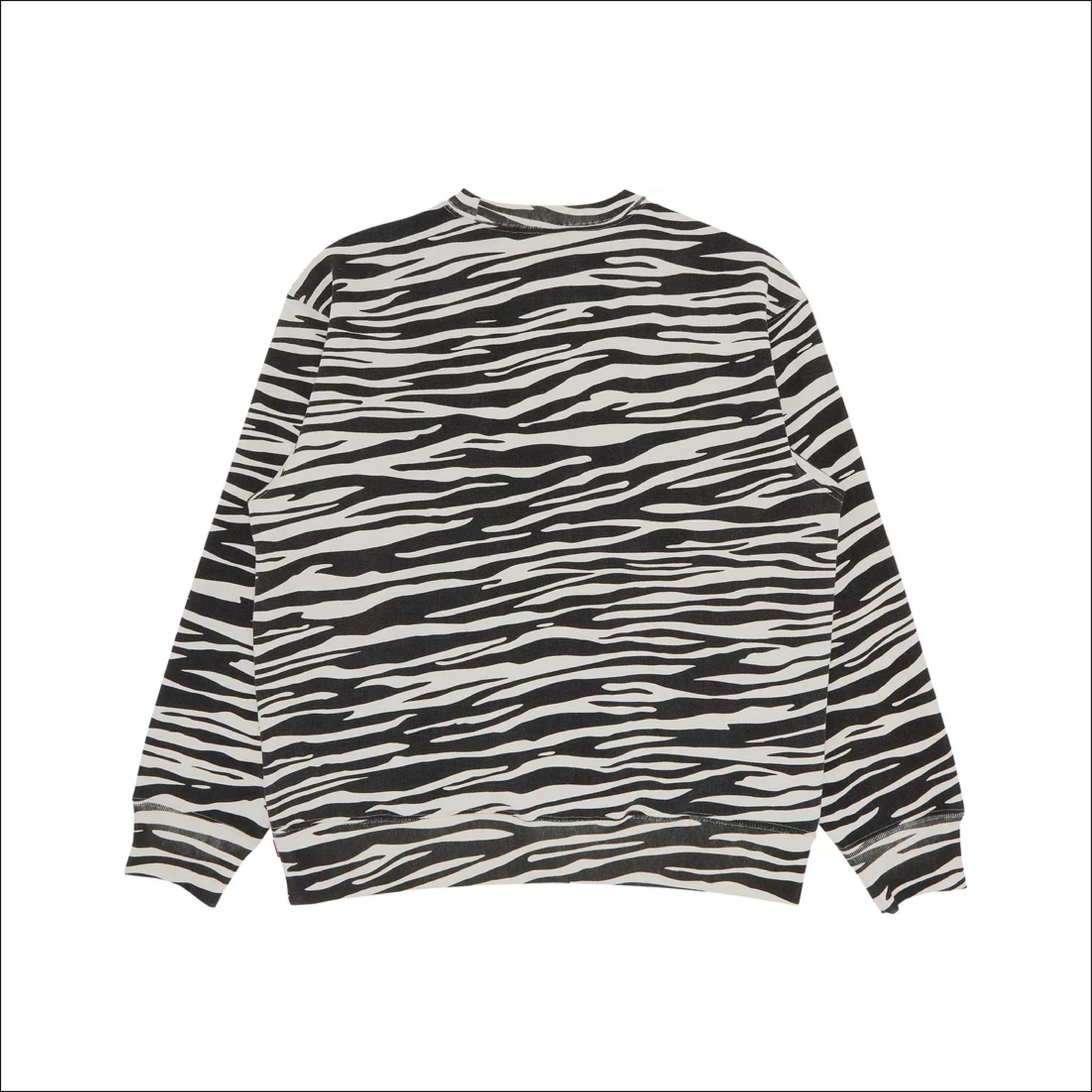 Supreme Box Logo Crewneck Zebra FW22