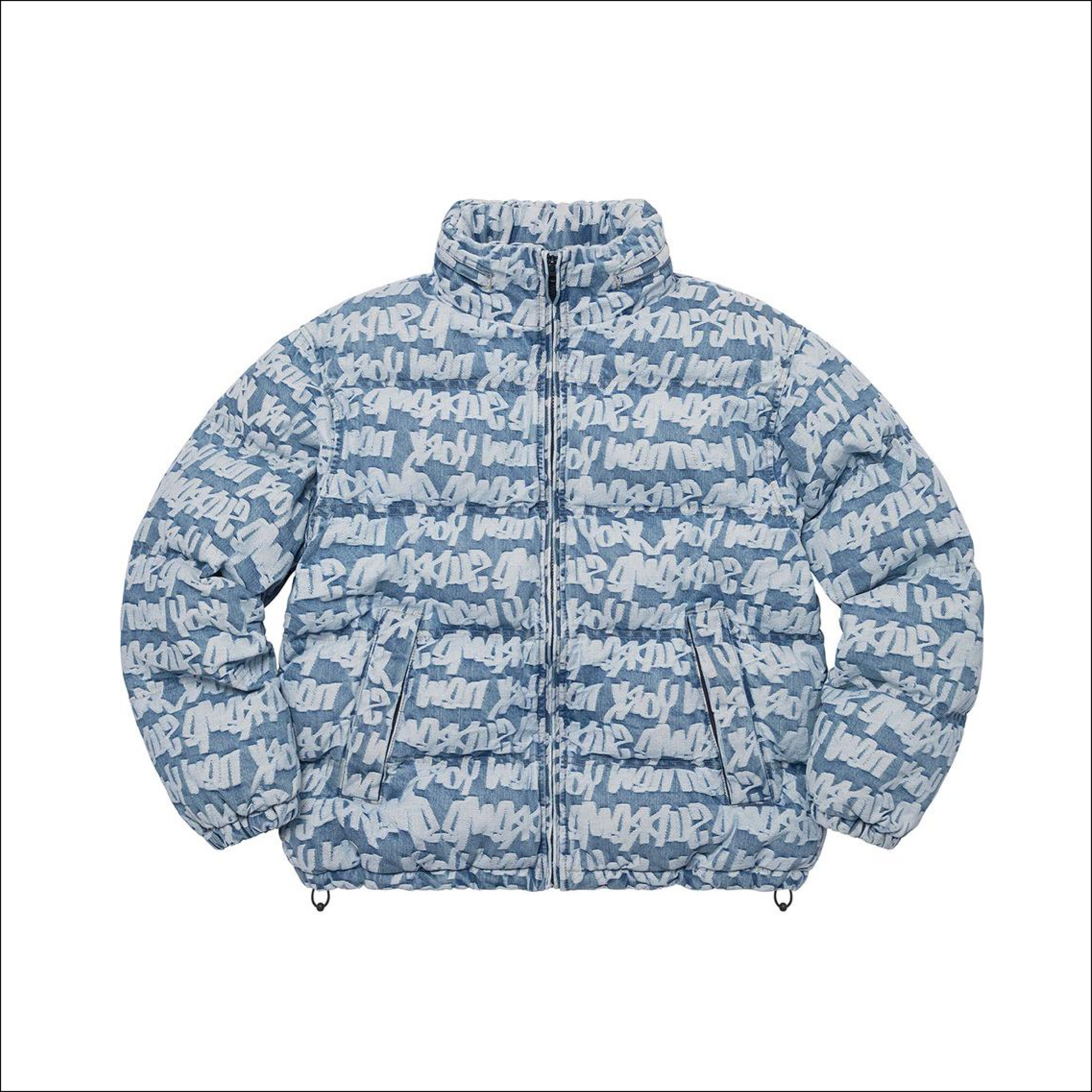 Supreme Fat Puffer Tip Jacquard Denim Blue