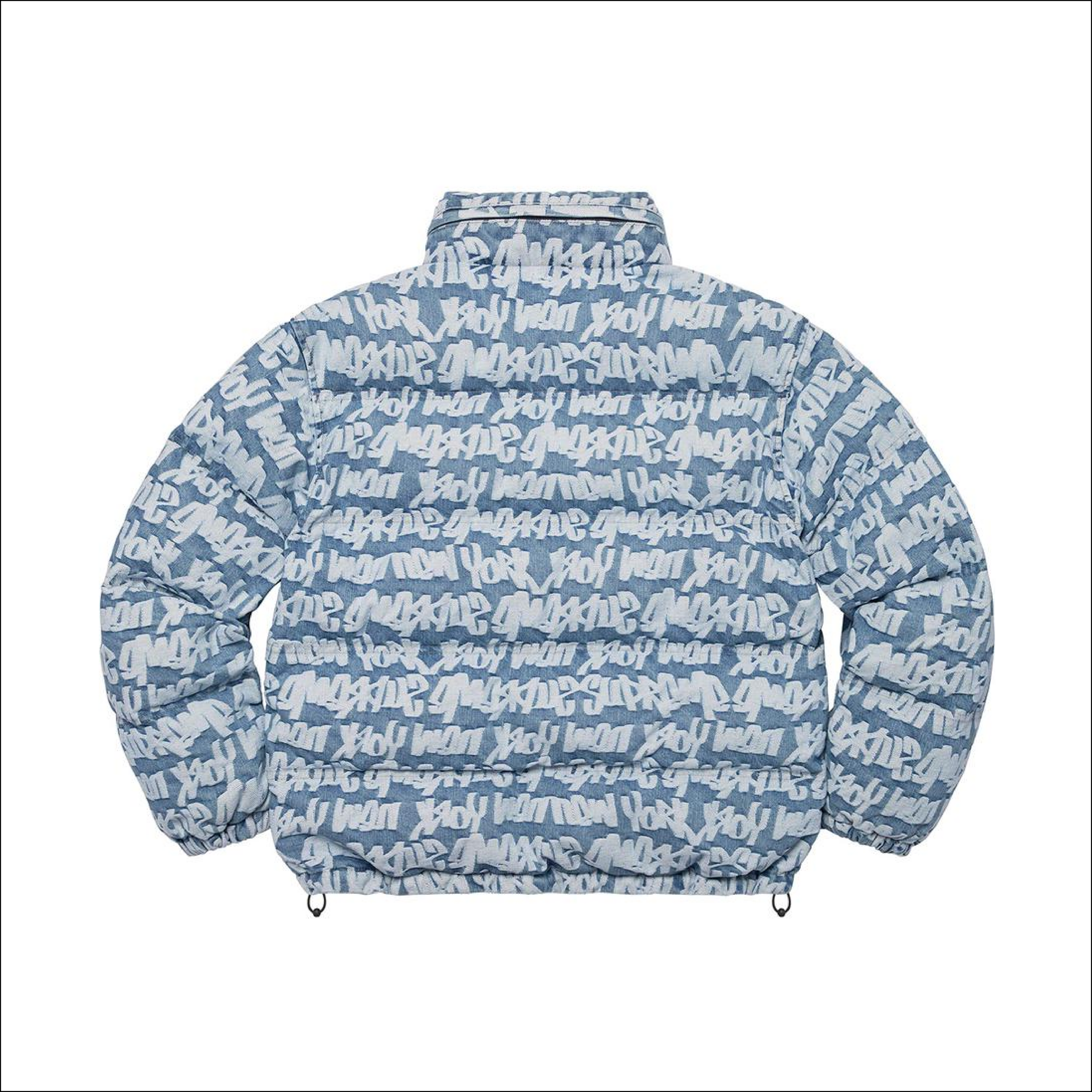 Supreme Fat Puffer Tip Jacquard Denim Blu