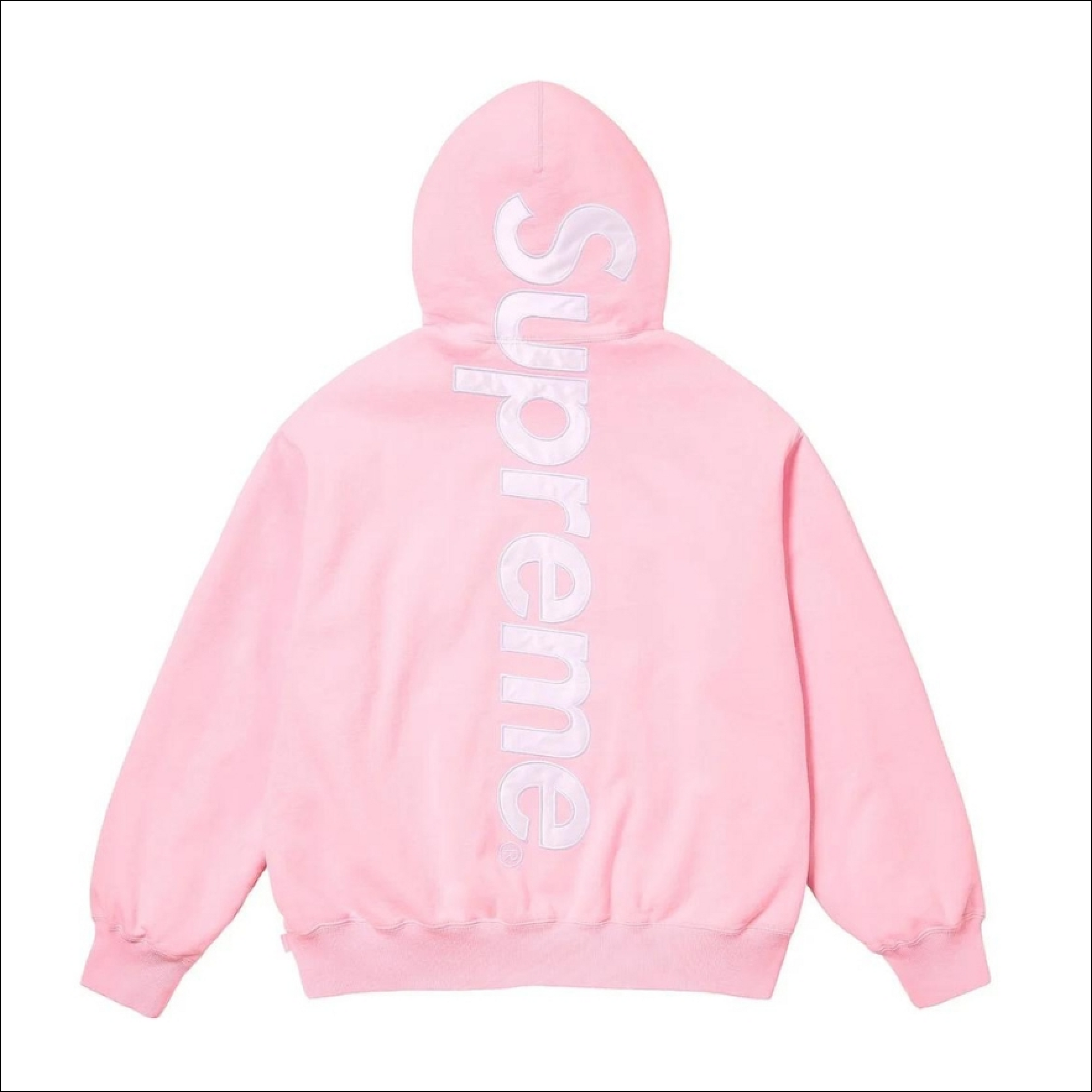 Supreme Satin Appliqué Hooded Pink FW23